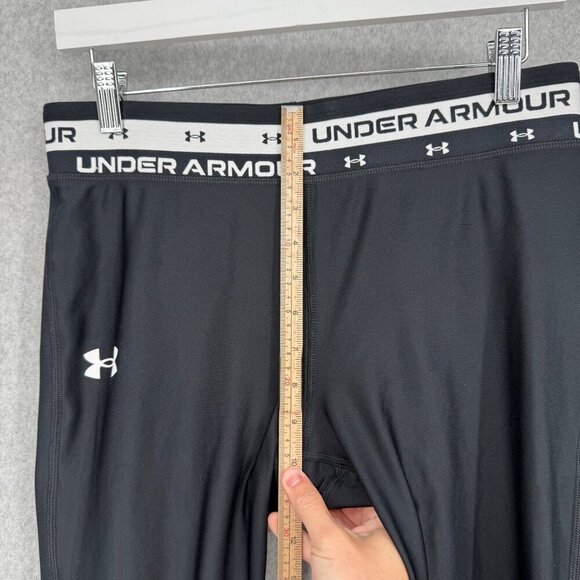 Under Armour Girls HeatGear Crop Legging Size XL Black Outdoor Quick Dry NEW - Picture 10 of 12